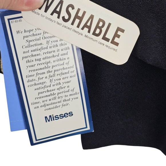 Helene Blake Blazer Jacket Women 14 Black Gold Elegant Office Business Workwear - Picture 7 of 12